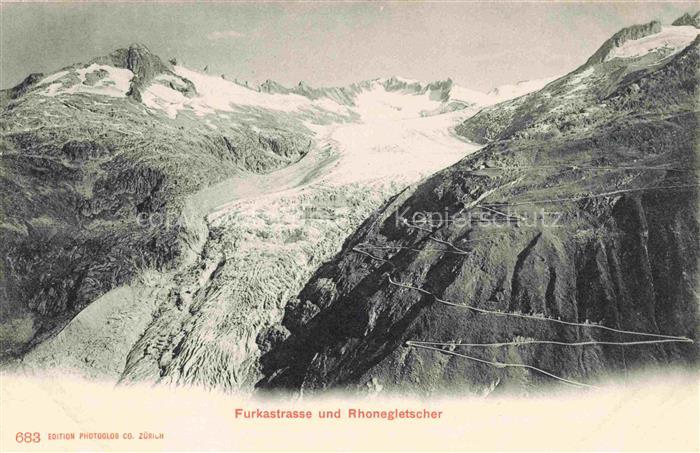 Gletscher Ferner Glacier Glaciar Ghiacciaio-- Furkastrasse Rhonegletscher