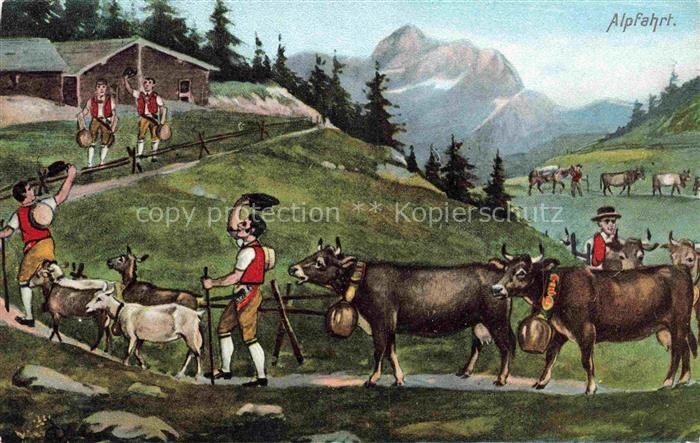 Kuhglocke Alpfahrt Kuehe Ziegen