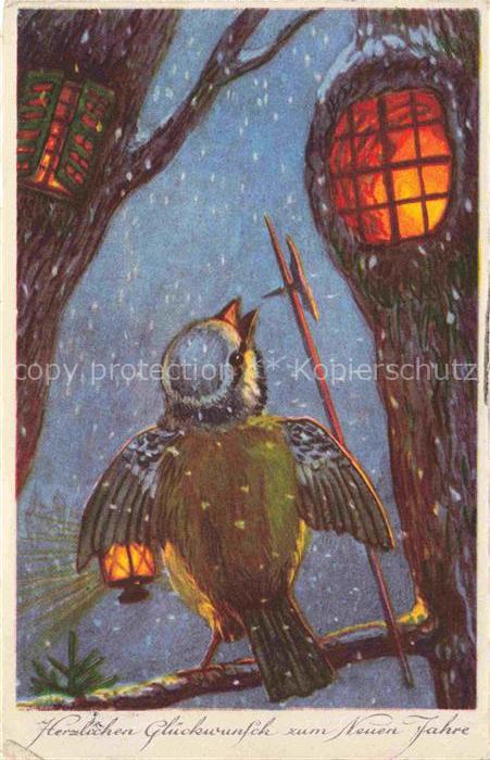 Neujahr Annee New Year Spatz