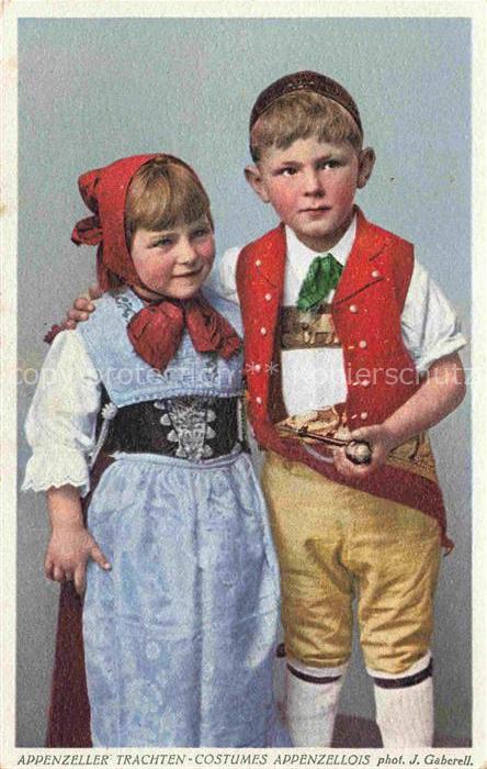 GABERELL Foto Gaberell J. Nr. 916 Appenzeller Trachten Kinder