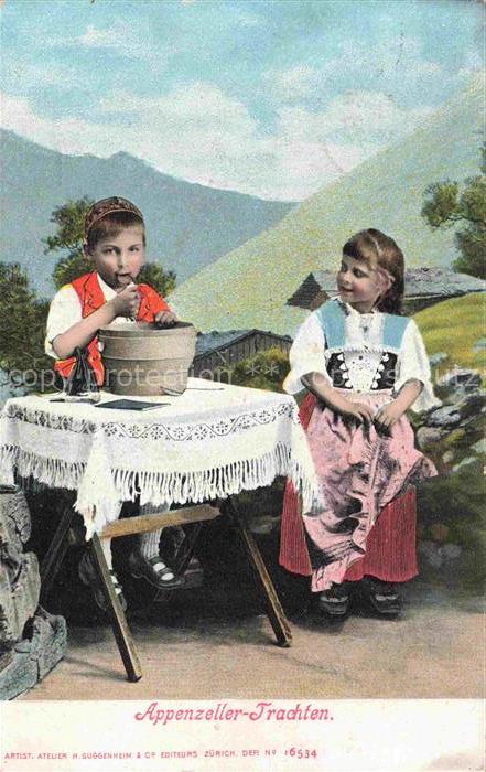 Trachten  Costumes-- Appenzeller Kinder
