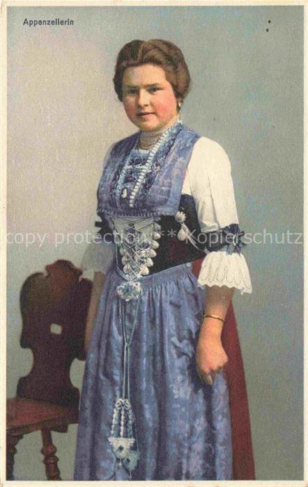 KueNZLI Max Kuenstlerkarte Nr. 8346 Appenzellerin