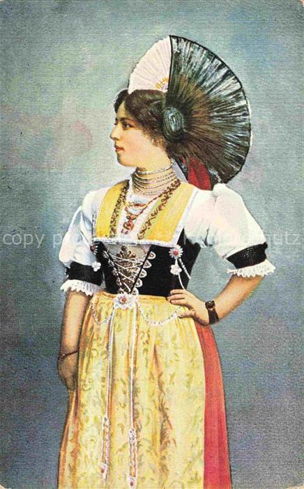 Trachten  Costumes-- Appenzellerin Festtracht