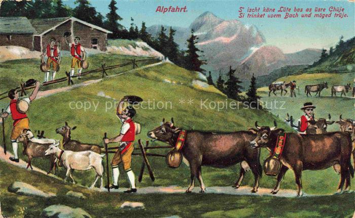 Landwirtschaft Agriculturo Agriculture-- Kuh Ziegen Alpfahrt Kuhglocken