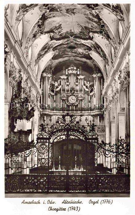 Orgel Kirchenorgel Organ Orgue Amorbach i. Odw. Abteikirche