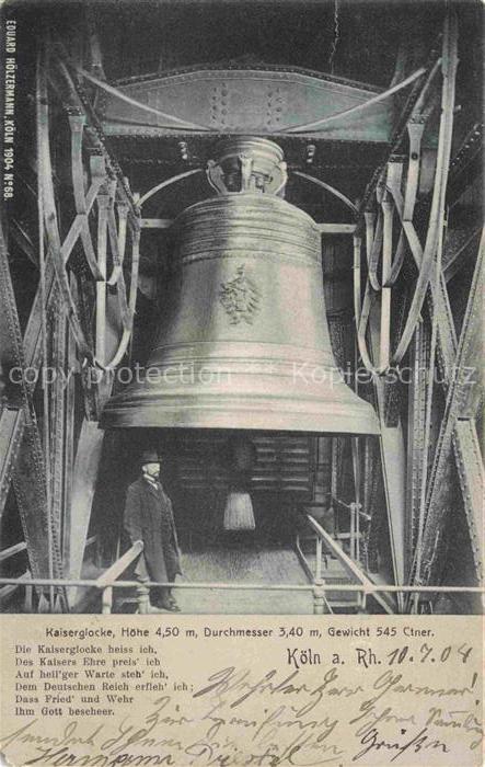Kirchenglocken Churchbell Cloche Eglise Kaiserglocke Koeln a. Rh.