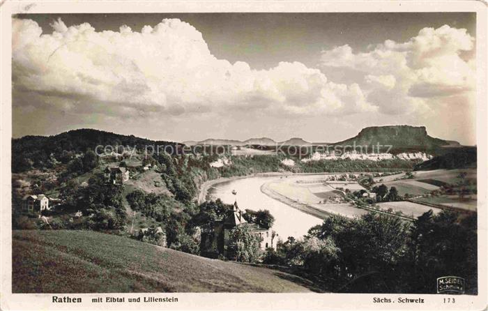 Foto Seidel M. Schmilka Nr. 173 Rathen Elbtal Lillenstein