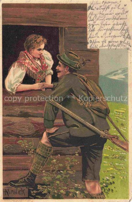 MAILICK A. Kuenstlerlitho Nr. 4869 Jaeger