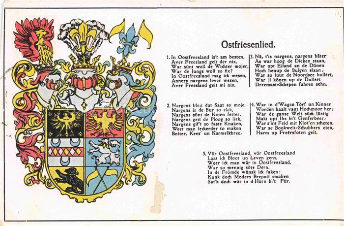 Wappen Heraldik Ostfriesenlied