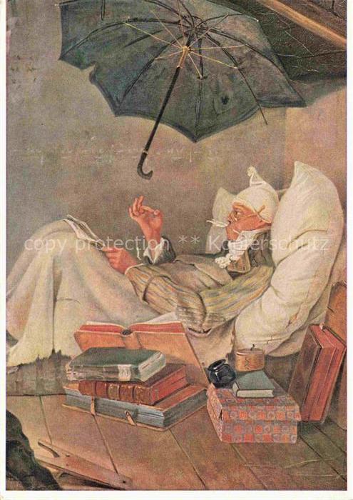 Spitzweg Carl Kuenstlerkarte Der arme Poet
