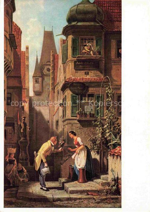 Spitzweg Carl Kuenstlerkarte Der Gratulant