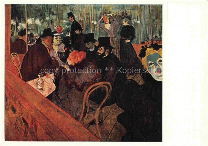 LAUTREC TOULOUSE-LAUTREC Henri de (1864-1901) Kuenstlerkarte Im Mouling Rouge