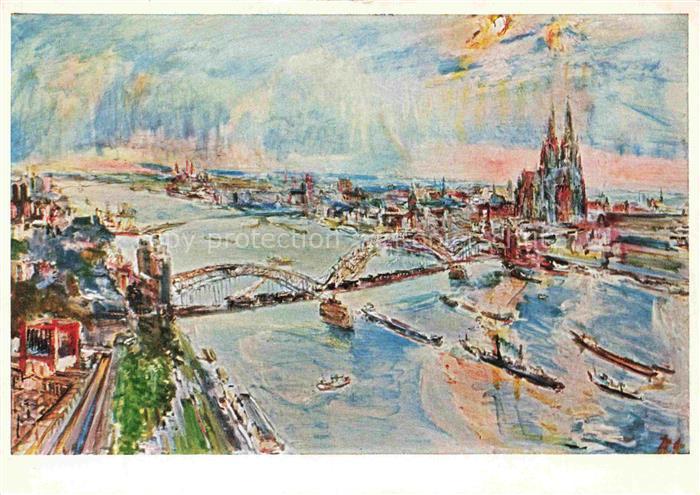 KOKOSCHKA Otto (1886-1980) Kuenstlerkarte Nr. 405 Koeln