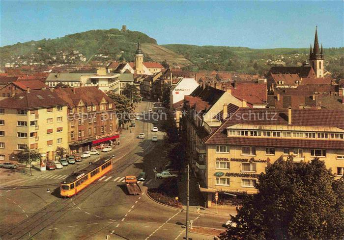 STRAssENBAHN Tramway-- Karlsruhe Durlach Pfinztalstrasse Turmberg