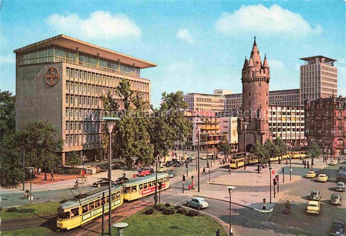 STRAssENBAHN Tramway-- Frankfurt Main Am Eschenheimer Tor