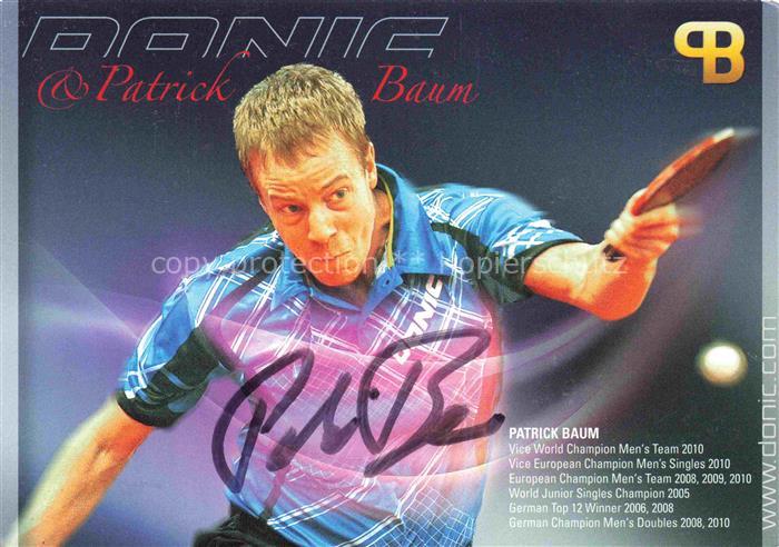Tischtennis Table-Tennis Tennis de Table Ping-Pong-- Patrick Baum  Autogramm