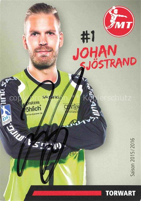 Fussball Soccer Football-- Johan Sjoestrand Autogramm MT