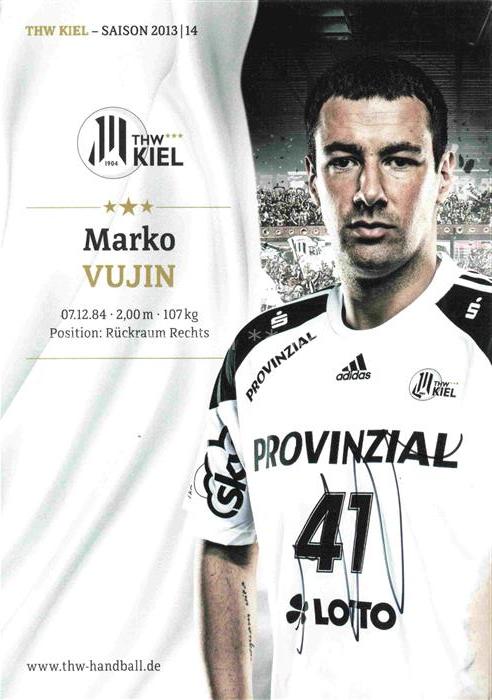 Handball Pallamano Balonmano-- Marko Vujin Autogramm