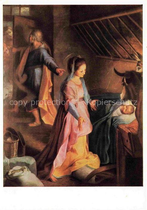 BAROCCI Frederigo (1537-1612) Kuenstlerkarte Geburt Christi