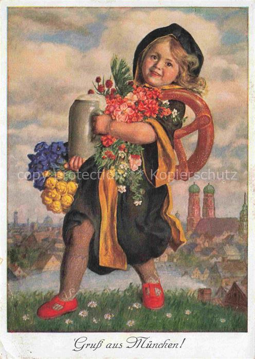 Muenchner Kindl MueNCHEN Gruss Brezel Bier