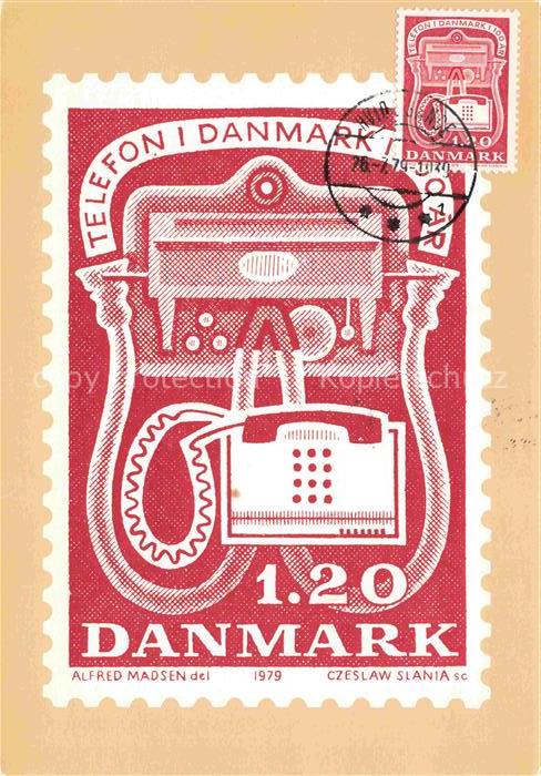 Briefmarken auf AK Timbres Postage Francobollo-- Danmark