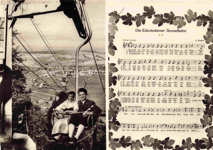 Sessellift Chairlift Telesiege Die Edenkobener Liederkarte