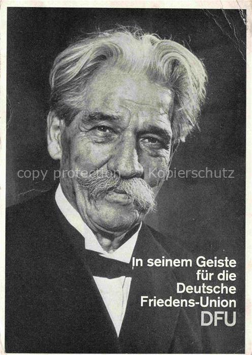 SCHWEITZER Albert (1875-1965) Philosoph Friedens Union DFU