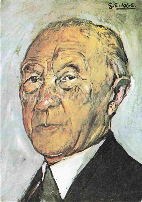 ADENAUER Konrad Kanzler CDU (1876-1967) Politik Deutschland