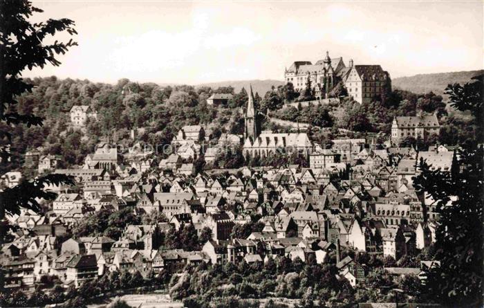 Neustadt Marburg Hessen Landgrafenschloss Elisabethkirche Altstadt Panorama Fach