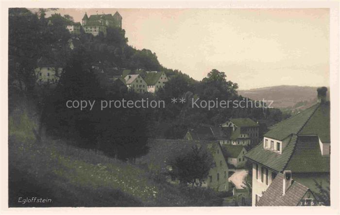 Bieberbach Egloffstein Schloss Burg Huegel Haeuser Ortschaft Wald Fraenkische-Sc