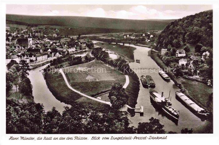 Letzter Heller Dingelstedt-Pressel-Denkmal Drei-Fluesse Weser Fulda Werra Fracht