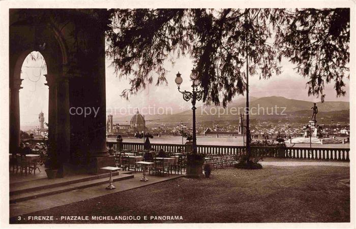 Bigliviano Firenze Piazzale-Michelangiolo Arno Dom Kuppel Palazzo-Vecchio Stadtp