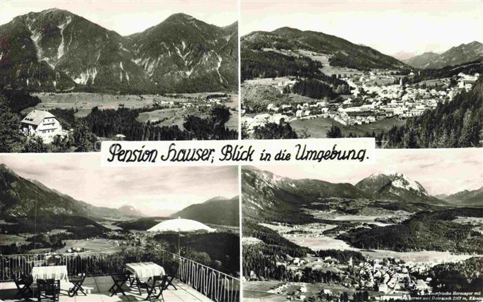 Hermagor Kaernten AT Pension-Hauser Bergpanorama Alpen Tal Terrasse Wiesen Skige