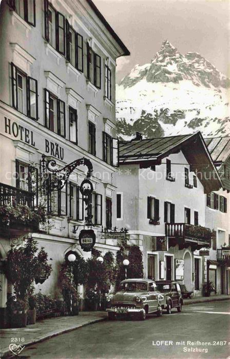 Lofer Pinzgau-Pongau AT Hotel-Braeu Reifhorn Hauptstrasse Bergdorf Alpen Autos S