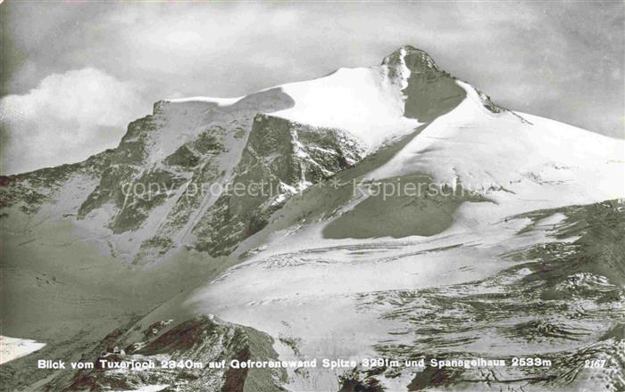 Tuxerjoch Tirol AT Tuxerjoch Gefrorenwand-Spitze Spannagelhaus Gletscher Hochgeb