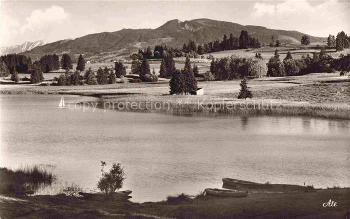 Schwarzenberger Weiher Bad Oy-Mittelberg Oberallgaeu Bayern Schlicke Alpspitze S