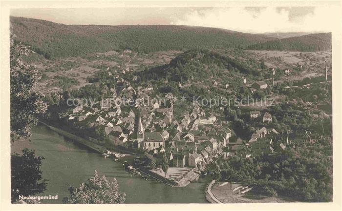 Neckargemuend Neckar Ortschaft Kirche Wald Huegel Flusstal