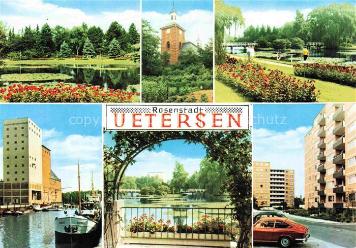 Uetersen Pinneberg Schleswig-Holstein Rosenstadt Rosengarten Kirche Hafen Fracht