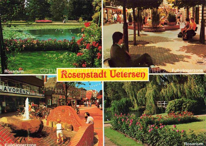 Uetersen Pinneberg Schleswig-Holstein Rosarium Fussgaengerzone Brunnen Trauerwei