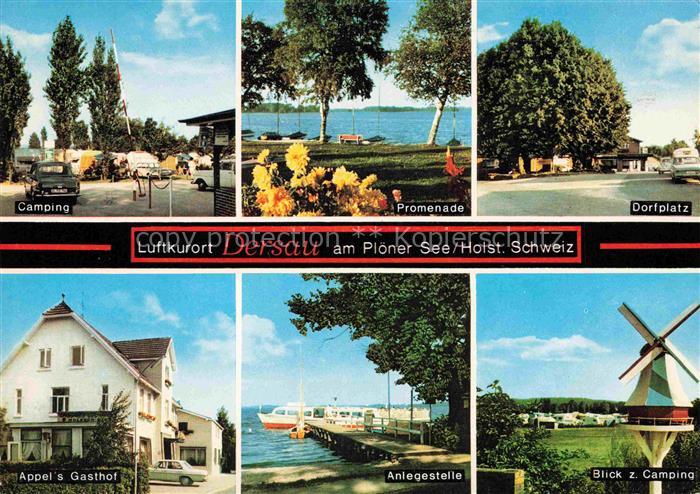 Dersau Ploen Schleswig-Holstein Camping Promenade Dorfplatz Gasthof Anlegestelle