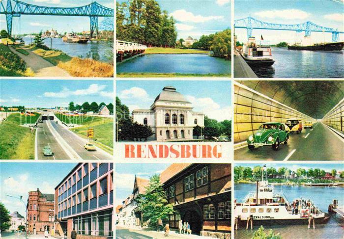 Rendsburg Schleswig-Holstein Hochbruecke Nord-Ostseekanal Strassentunnel Stadtth