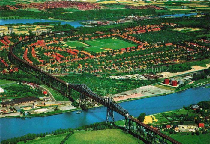 Rendsburg Schleswig-Holstein Hochbruecke Nord-Ostsee-Kanal Eisenbahnbruecke Kana