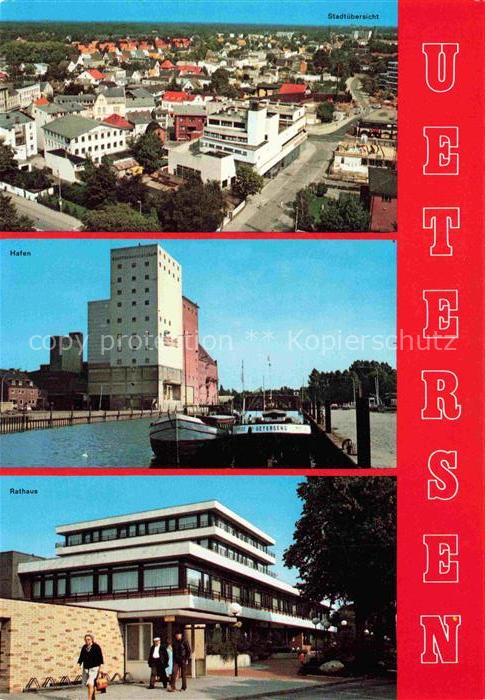 Uetersen Pinneberg Schleswig-Holstein Stadtuebersicht Hafen Getreidespeicher Sch