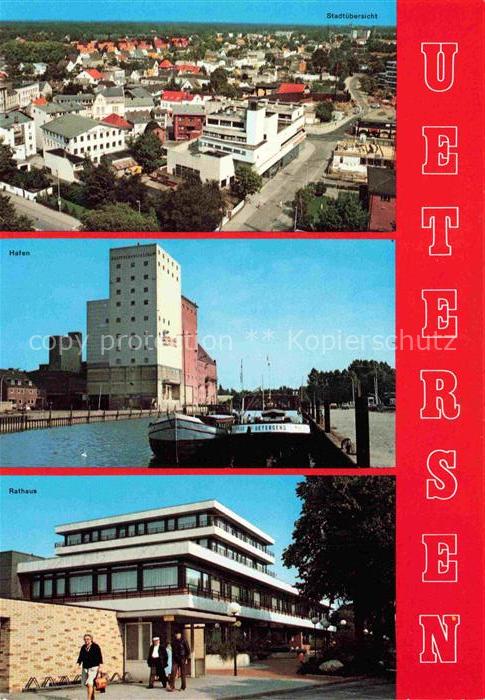 Uetersen Pinneberg Schleswig-Holstein Stadtuebersicht Hafen Getreidespeicher Sch