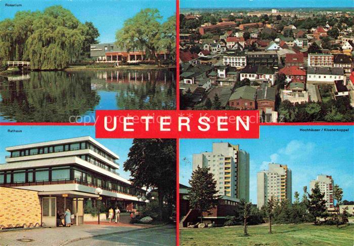 Uetersen Pinneberg Schleswig-Holstein Rosarium Stadtuebersicht Rathaus Klosterko