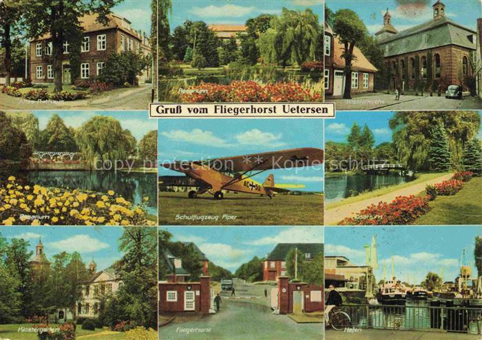 Uetersen Pinneberg Schleswig-Holstein Fliegerhorst Schulflugzeug-Piper Rathaus K