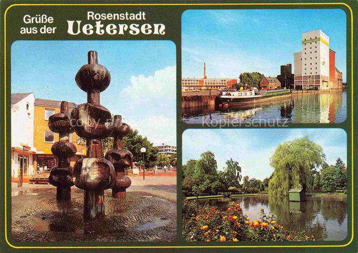 Uetersen Pinneberg Schleswig-Holstein Rosenstadt Skulptur Fussgaengerzone Hafen