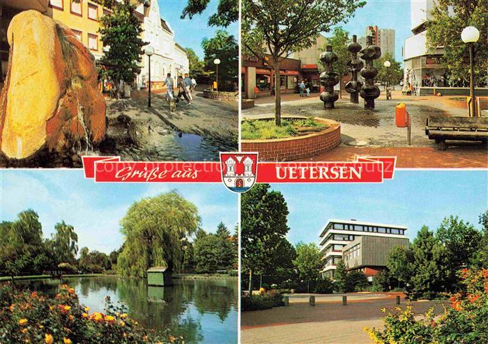 Uetersen Pinneberg Schleswig-Holstein Rosenstadt Wappen Brunnen Fussgaengerzone