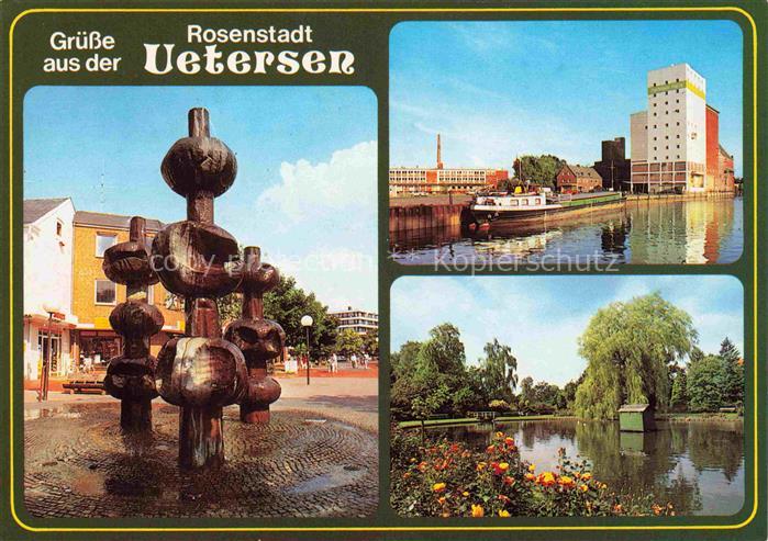 Uetersen Pinneberg Schleswig-Holstein Rosenstadt Skulptur Fussgaengerzone Hafen