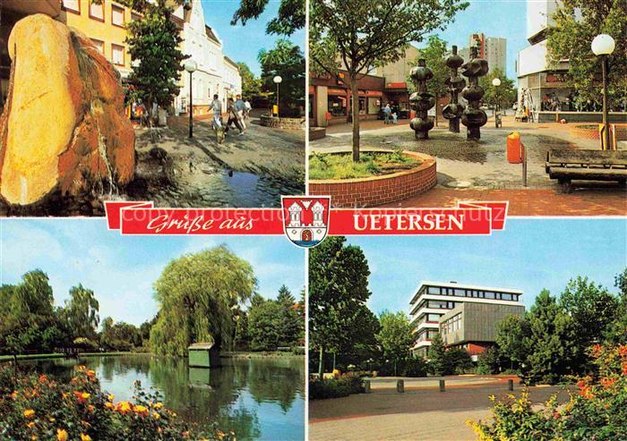 Uetersen Pinneberg Schleswig-Holstein Rosenstadt Wappen Brunnen Fussgaengerzone
